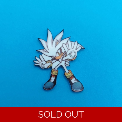 Sonic the Hedgehog - Silver pin badge